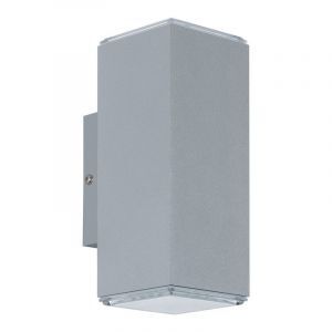 Lámpara exterior plateado de aluminio, Nadira, 4W, 3000K LED, IP44