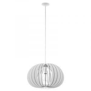 Lámpara colgante blanca de madera, Bergama