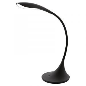 Flexo negro de plástico, Lovisa, 5W, 3000K LED, con regulador táctil