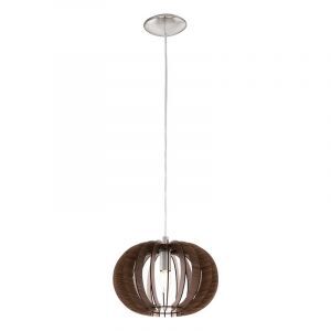 Lámpara colgante marrón de madera, Kiran