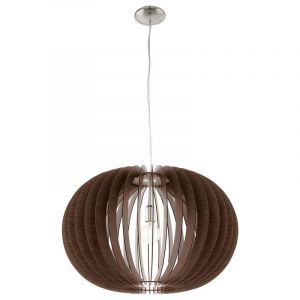 Lámpara colgante marrón de madera, Kiran