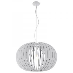 Lámpara colgante blanca de madera, Kiran