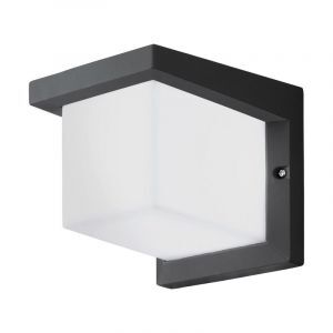 Lámpara exterior antracita de plástico, Marcela, 10W, 3000K LED, IP54