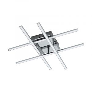 Lámpara de techo cromada de acero, Arantxa, 24W, 3000K LED