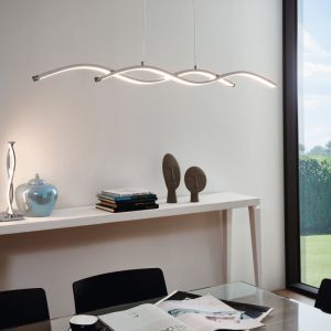Lámpara colgante cromada de aluminio, Arantxa, 14W, 3000K LED