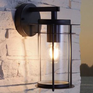 Lámpara exterior negra de vidrio, Bijou, IP44