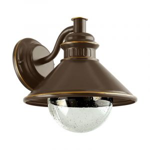 Lámpara exterior marrón de vidrio, Bircan, IP44