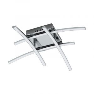 Plafón de techo cromado de aluminio, Josua, 5W, 3000K LED