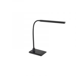 Flexo negro de plástico, Brennan, 5W, 4000K LED, con regulador táctil