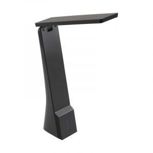 Flexo negro de plástico, Chama, 1W, white switch LED, con regulador táctil