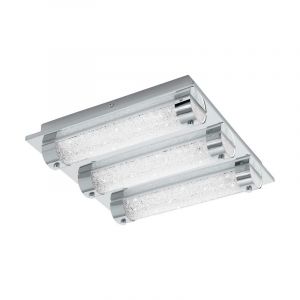 Lámpara de techo cromada de vidrio, Iris, 7W, 4000K LED, IP44