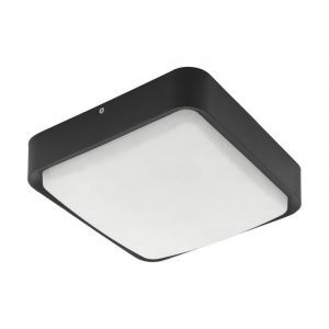 Lámpara exterior negra de aluminio, Mace, IP44