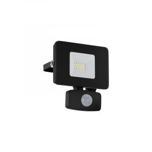 Aplique exterior con sensor de movimiento negro de aluminio, Joey, IP44