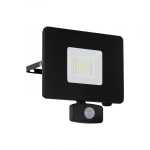 Aplique exterior con sensor de movimiento negro de aluminio, Joey, IP44