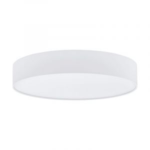 Lámpara de techo blanca de plástico, Sila, 40W, ajustable entre luz blanco cálido y frío LED, con mando a distancia