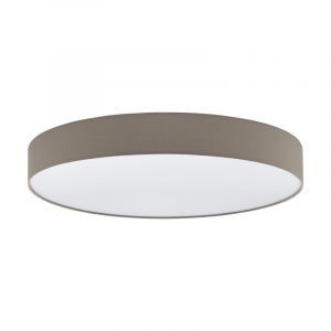 Lámpara de techo gris pardo de plástico, Sila, 60W, ajustable entre luz blanco cálido y frío LED, con mando a distancia