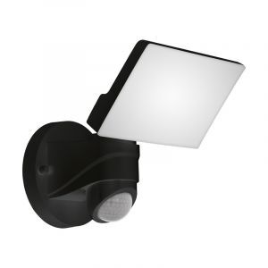 Aplique exterior con sensor de movimiento negro de plástico, Joselien, 13W, 5000K LED, IP44