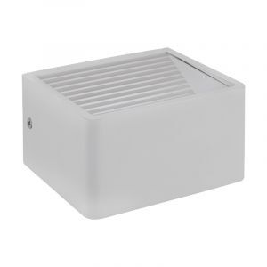 Lámpara exterior blanco de aluminio, Nicoliene, 6W, 3000K LED, IP65
