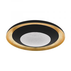 Plafón de techo dorado de plástico, Maddy, 24W, color de luz ajustable LED