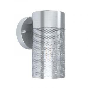 Lámpara exterior plateado de acero inoxidable, Liliane, IP44
