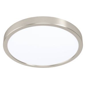 Lámpara de techo inteligente níquel de plástico, Geraldo, 19,5W, ajustable entre luz blanco cálido y frío LED, IP44