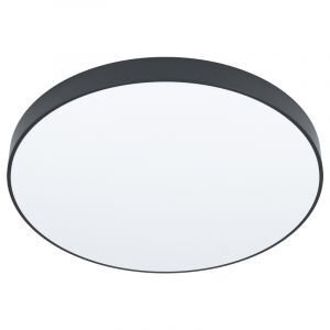 Aplique de techo negro de acero, Zippora, 24W, color de luz ajustable LED