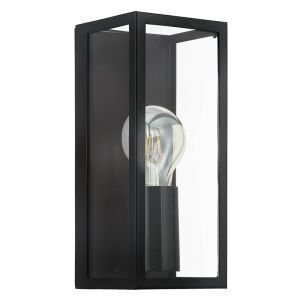 Aplique baño negro de vidrio, Amadou, IP44