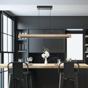 Lámpara colgante madera rústica, Ludovica, 25W, 3000K LED