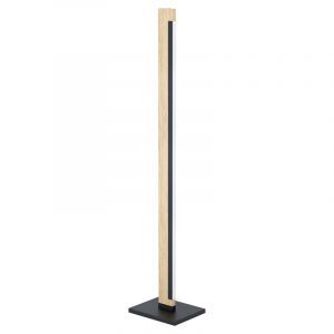 Lámpara de pie de madera marrón, Ludovica, 22W, 3000K LED, con interruptor