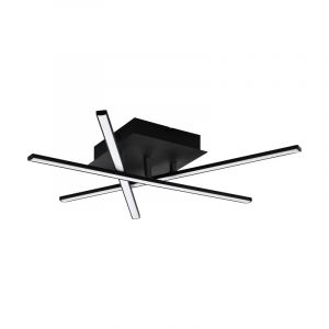 Plafón de techo negro de aluminio, Arantxa, 10W, 3000K LED