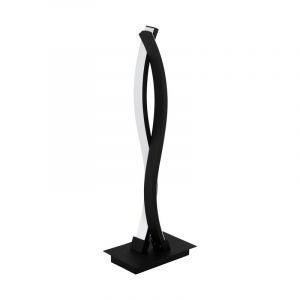 Lámpara de mesa negra de aluminio, Arantxa, 10W, 3000K LED, con interruptor