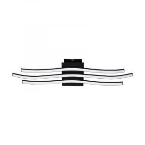 Plafón de techo negro de aluminio, Therese, 21W, 3000K LED
