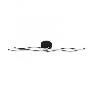 Plafón de techo negro de aluminio, Therese, 36W, 3000K LED