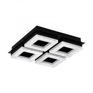 Plafón de techo negro de acero, Arjo, 4W, 3000K LED