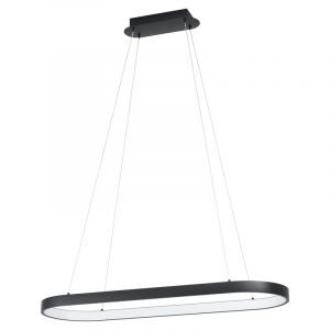 Lámpara colgante negra de plástico, Maira, 30W, 3000K LED