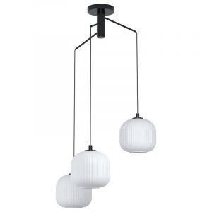 Lámpara colgante blanca de vidrio, Elvera