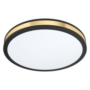 Plafón de techo negro de acero, Rivano, 24W, 3000K LED