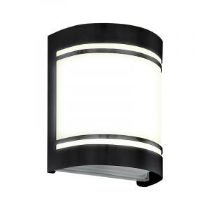 Lámpara exterior negra de acero, Aartje, IP44
