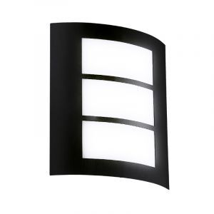 Lámpara exterior negra de acero, Aartje, IP44