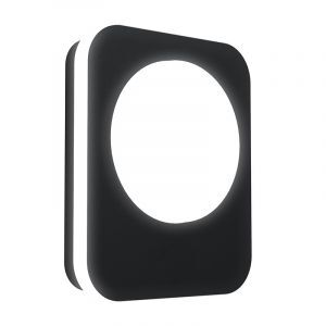Lámpara exterior negro de aluminio, Luut, 9W, 3000K LED, IP44