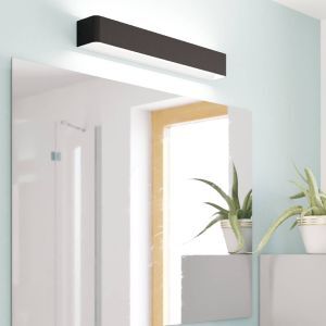 Aplique baño negro de aluminio, Rafael, 26,5W, 3000K LED, IP44