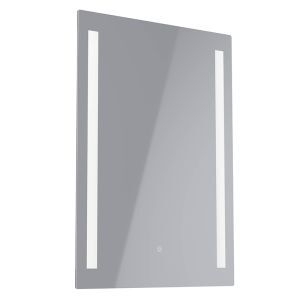 Espejo retroiluminado gris de vidrio, Bibi, 6,1W, 4000K LED, IP44, con interruptor