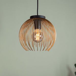 Lámpara colgante dorada de aluminio, Keimpe