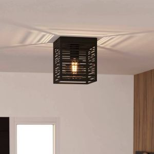 Lámpara de techo negra de aluminio, Lennaert