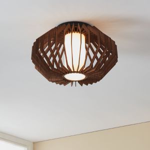 Lámpara de techo de madera marrón, Lianda