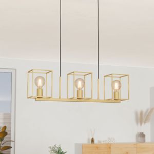 Lámpara colgante dorada de aluminio, Teis