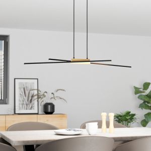 Lámpara colgante negra de aluminio, Leintje, 13W, 3000K LED