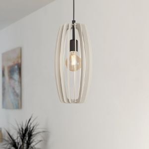 Lámpara colgante de madera gris, Wilko