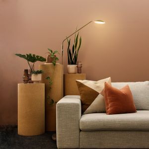 Lámpara de pie de lectura latón moderna, Salvador, 5W, 3000K LED, con interruptor