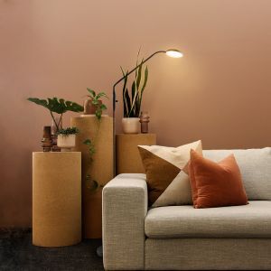 Lámpara de pie de lectura negra moderna, Salvador, 5W, 3000K LED, con interruptor